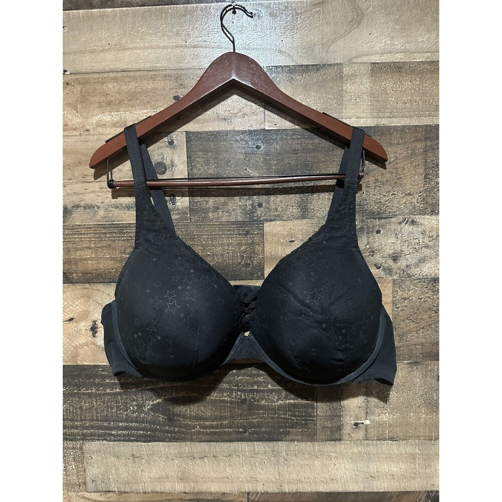 Torrid 46DD Plus Size Push Up Plunge Star Black